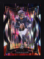 Caleb Williams 2024 Select Prizm Black and Red Shock #25 RC at PristineAuction.com