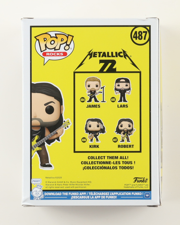 Robert Trujillo Signed "Metallica" #487 Robert Funko Pop! Vinyl Figure (PSA) at PristineAuction.com Robert Trujillo Signed "Metallica" #487 Robert Funko Pop! Vinyl Figure (PSA) at PristineAuction.com