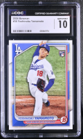 Yoshinobu Yamamoto 2024 Bowman #36 RC (CGC 10) at PristineAuction.com