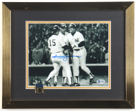 Reggie Jackson Signed Yankees Custom Framed Photo Display with Old Yankee Stadium Pin (Beckett) at PristineAuction.com