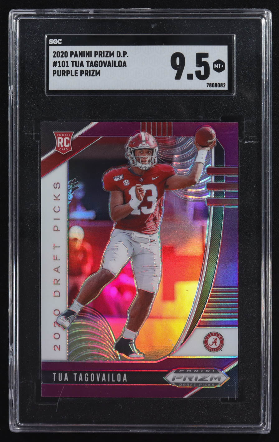 Tua Tagovailoa 2020 Panini Prizm Draft Picks Prizms Purple #101 RC (SGC 9.5) at PristineAuction.com Tua Tagovailoa 2020 Panini Prizm Draft Picks Prizms Purple #101 RC (SGC 9.5) at PristineAuction.com