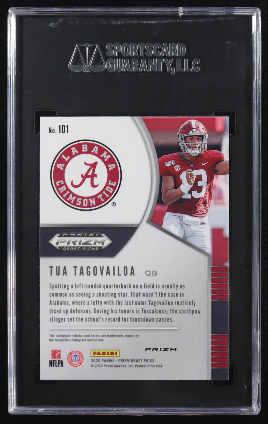 Tua Tagovailoa 2020 Panini Prizm Draft Picks Prizms Purple #101 RC (SGC 9.5) at PristineAuction.com Tua Tagovailoa 2020 Panini Prizm Draft Picks Prizms Purple #101 RC (SGC 9.5) at PristineAuction.com
