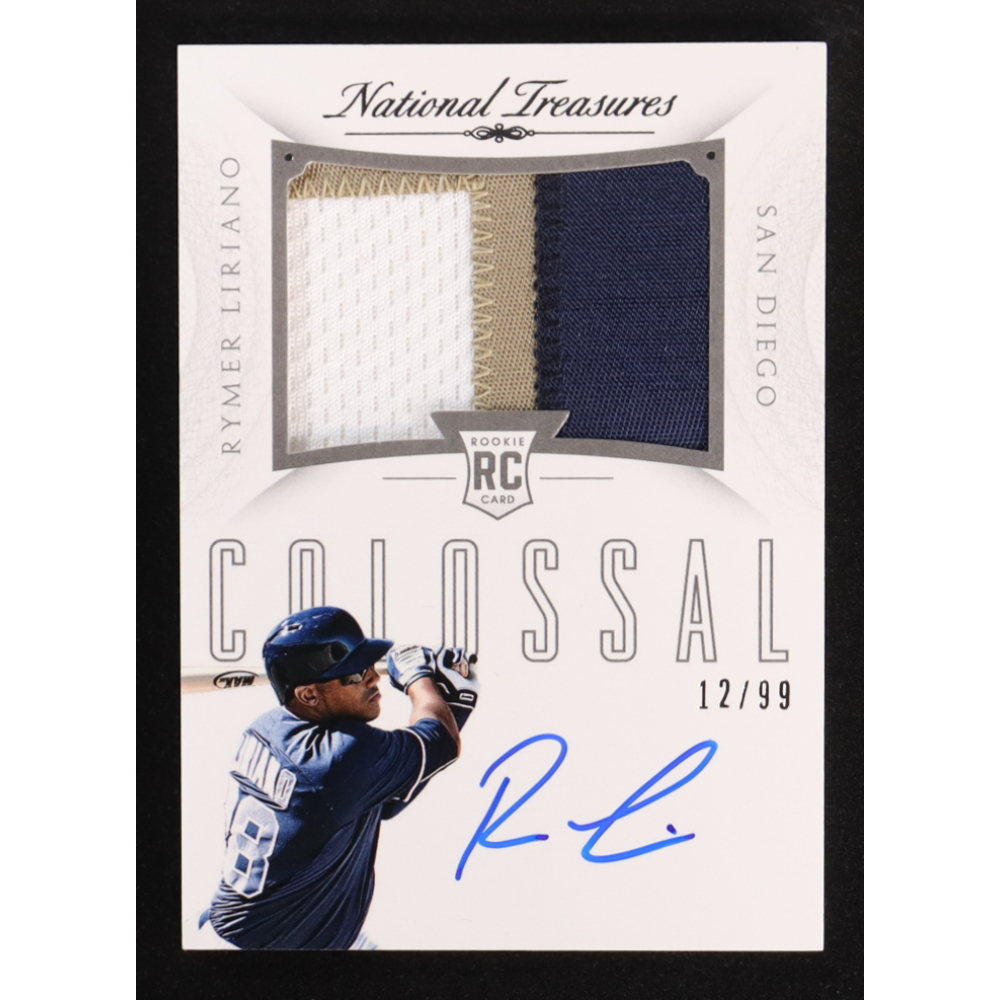 Rymer Liriano 2015 Panini National Treasures Rookie Colossal Materials Signatures #18 #12/99 RC at PristineAuction.com