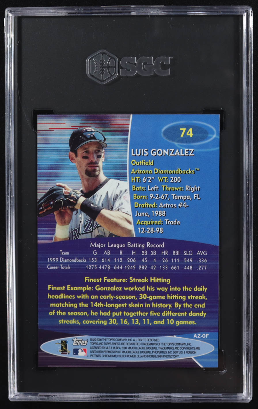 Luis Gonzalez 2021 Topps Archives Signature Series Retired Luis Gonzalez #TBA #8/11 (SGC 9) at PristineAuction.com Luis Gonzalez 2021 Topps Archives Signature Series Retired Luis Gonzalez #TBA #8/11 (SGC 9) at PristineAuction.com