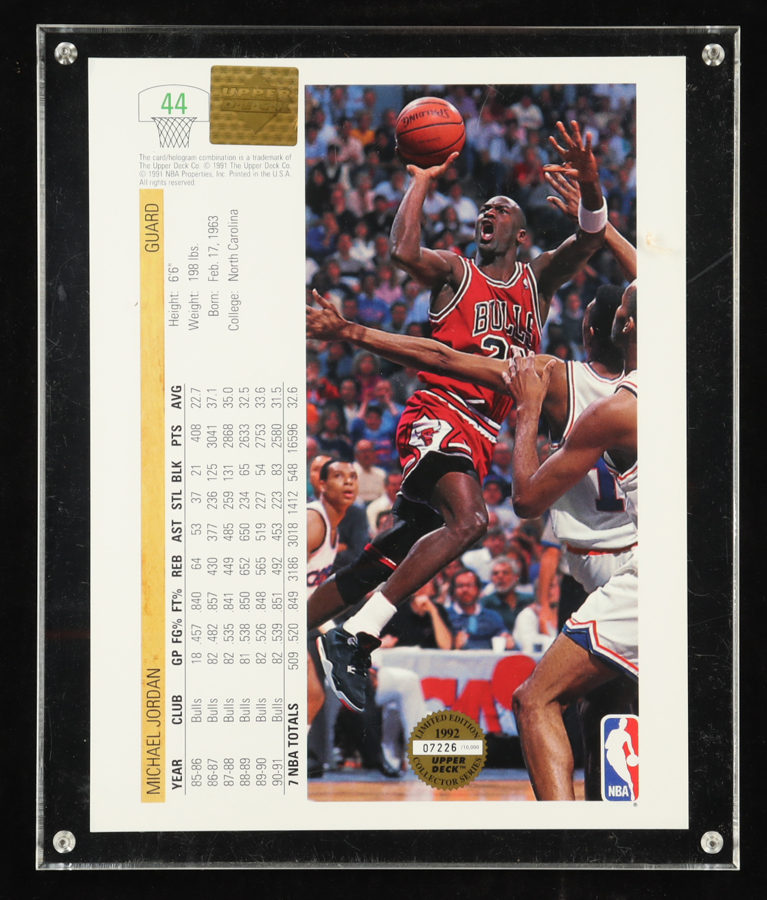 Michael Jordan 1992 LE Upper Deck Collector Series #44 Jumbo at PristineAuction.com Michael Jordan 1992 LE Upper Deck Collector Series #44 Jumbo at PristineAuction.com
