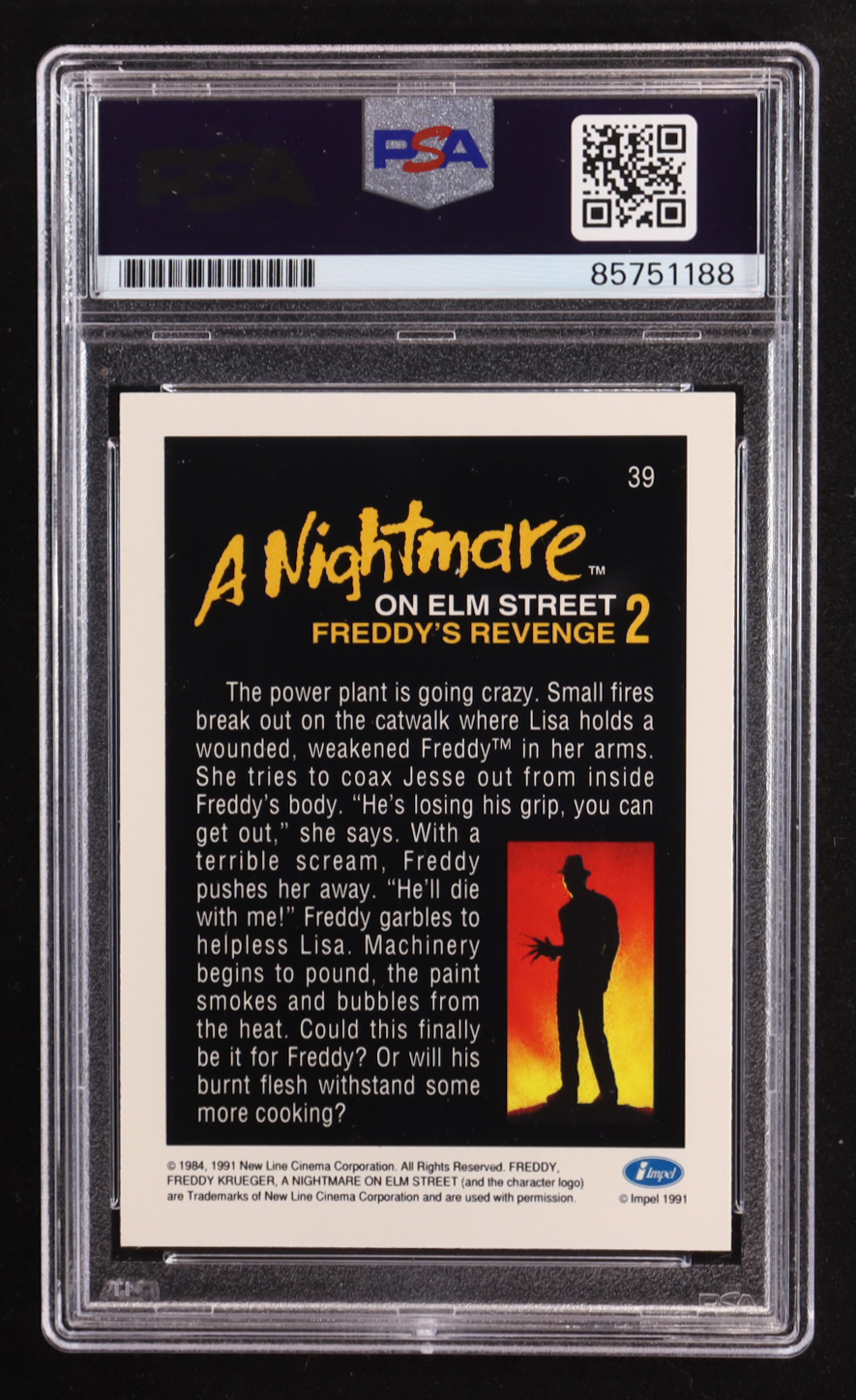 Robert Englund Signed 1991 Impel A Nightmare On Elm Street 2 Freddy's Revenge #39 (PSA) at PristineAuction.com Robert Englund Signed 1991 Impel A Nightmare On Elm Street 2 Freddy's Revenge #39 (PSA) at PristineAuction.com