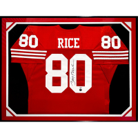 Jerry Rice Signed Custom Framed Jersey (PSA) at PristineAuction.com