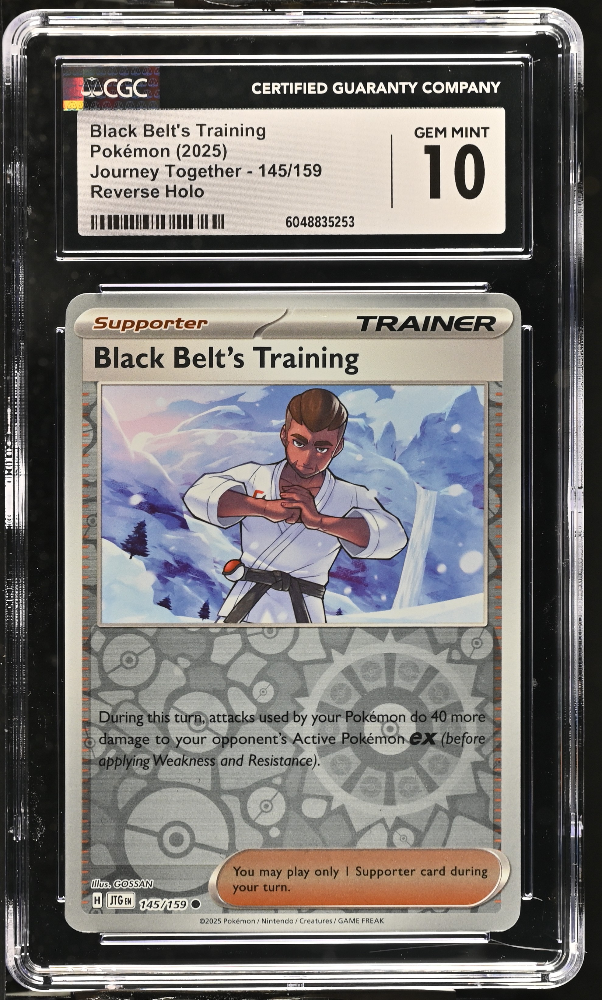Black Belt's Training 2025 Pokemon Journey Together #145/159 (CGC 10) at PristineAuction.com Black Belt's Training 2025 Pokemon Journey Together #145/159 (CGC 10) at PristineAuction.com