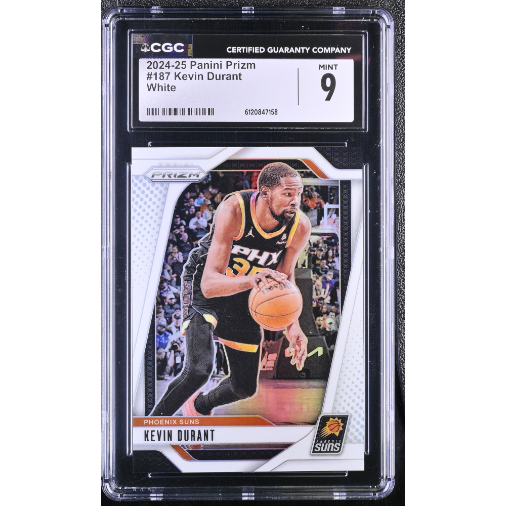 Kevin Durant 2024-25 Panini Prizm Prizms White #187 #150/175 (CGC 9) at PristineAuction.com