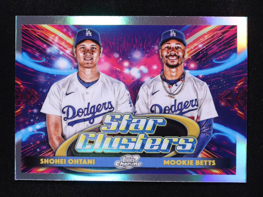 Mookie Betts / Shohei Ohtani 2025 Topps Cosmic Chrome Dual Star Clusters #DSC4 at PristineAuction.com Mookie Betts / Shohei Ohtani 2025 Topps Cosmic Chrome Dual Star Clusters #DSC4 at PristineAuction.com