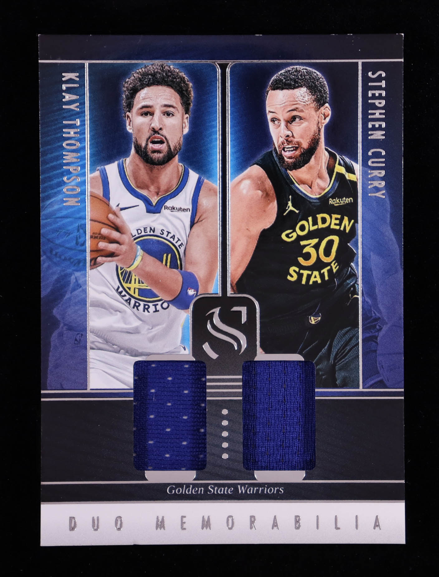 Klay Thompson / Stephen Curry 2024-25 Panini Silhouette Duo Memorabilia #9 at PristineAuction.com Klay Thompson / Stephen Curry 2024-25 Panini Silhouette Duo Memorabilia #9 at PristineAuction.com
