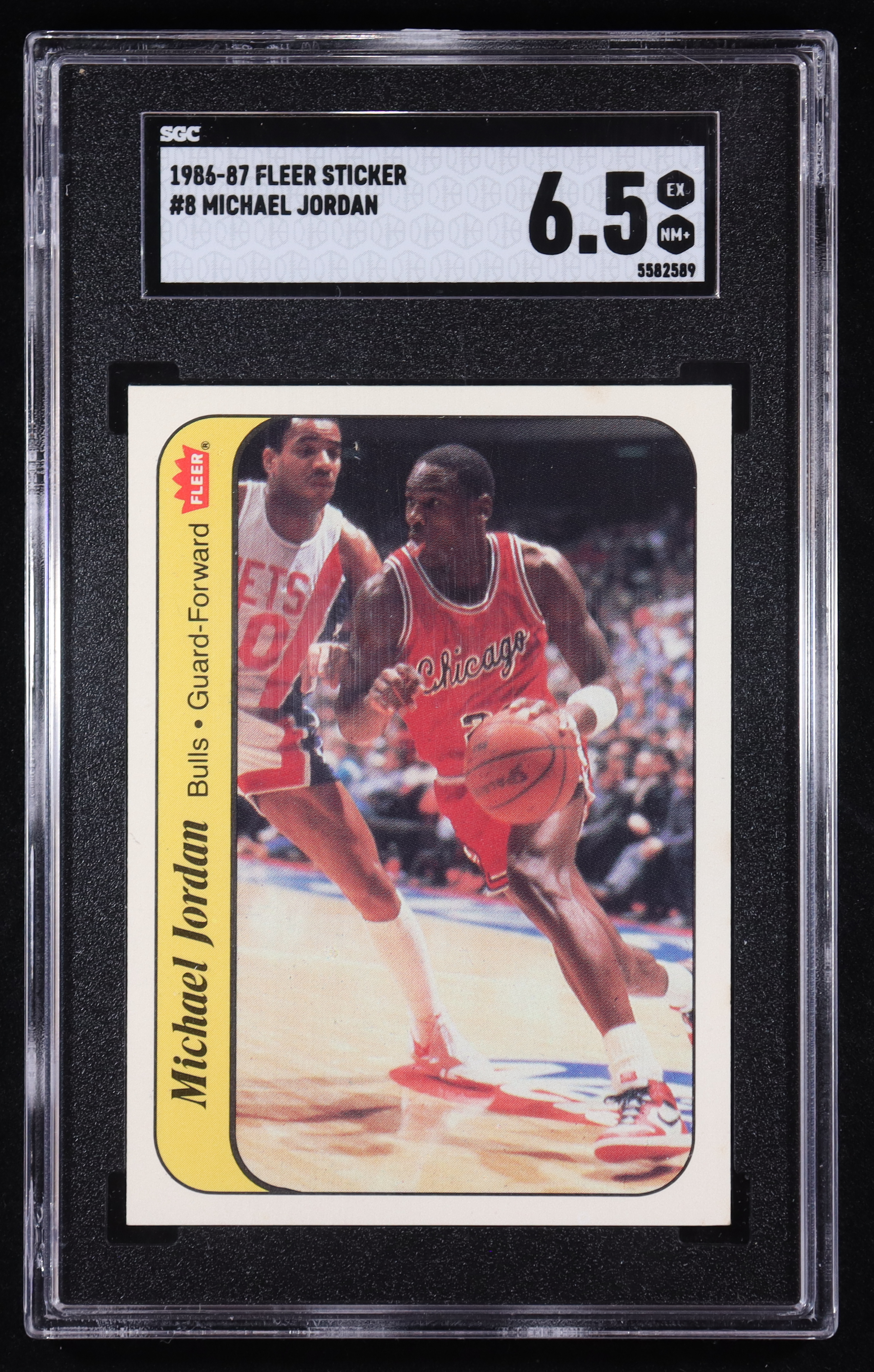Michael Jordan 1986-87 Fleer Stickers #8 RC (SGC 6.5) at PristineAuction.com Michael Jordan 1986-87 Fleer Stickers #8 RC (SGC 6.5) at PristineAuction.com