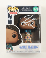Quinta Brunson Signed "Abbott Elementary" #1673 Janine Teagues Funko Pop! Vinyl Figure (SWAU) at PristineAuction.com