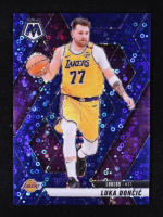Luka Doncic 2024-25 Panini Mosaic Mosaic Fast Break Blue #100 #25/85 at PristineAuction.com