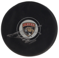 Sergei Bobrovsky Signed Panthers Logo Hockey Puck (JSA) at PristineAuction.com