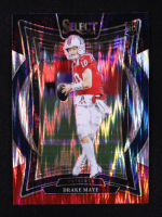 Drake Maye 2024 Select Prizm Black and Red Shock #27 RC at PristineAuction.com