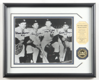 Moose Skowron, Bobby Richardson, Tony Kubek & Clete Boyer Signed LE Yankees Custom Framed Photo Display With 24Kt Gold Overlay Medallion (Highland Mint) at PristineAuction.com
