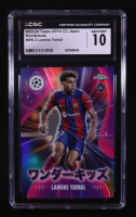 Lamine Yamal 2023-24 Topps Chrome UEFA Club Competitions Japan Wonderkids #WK3 RC (CGC 10) at PristineAuction.com