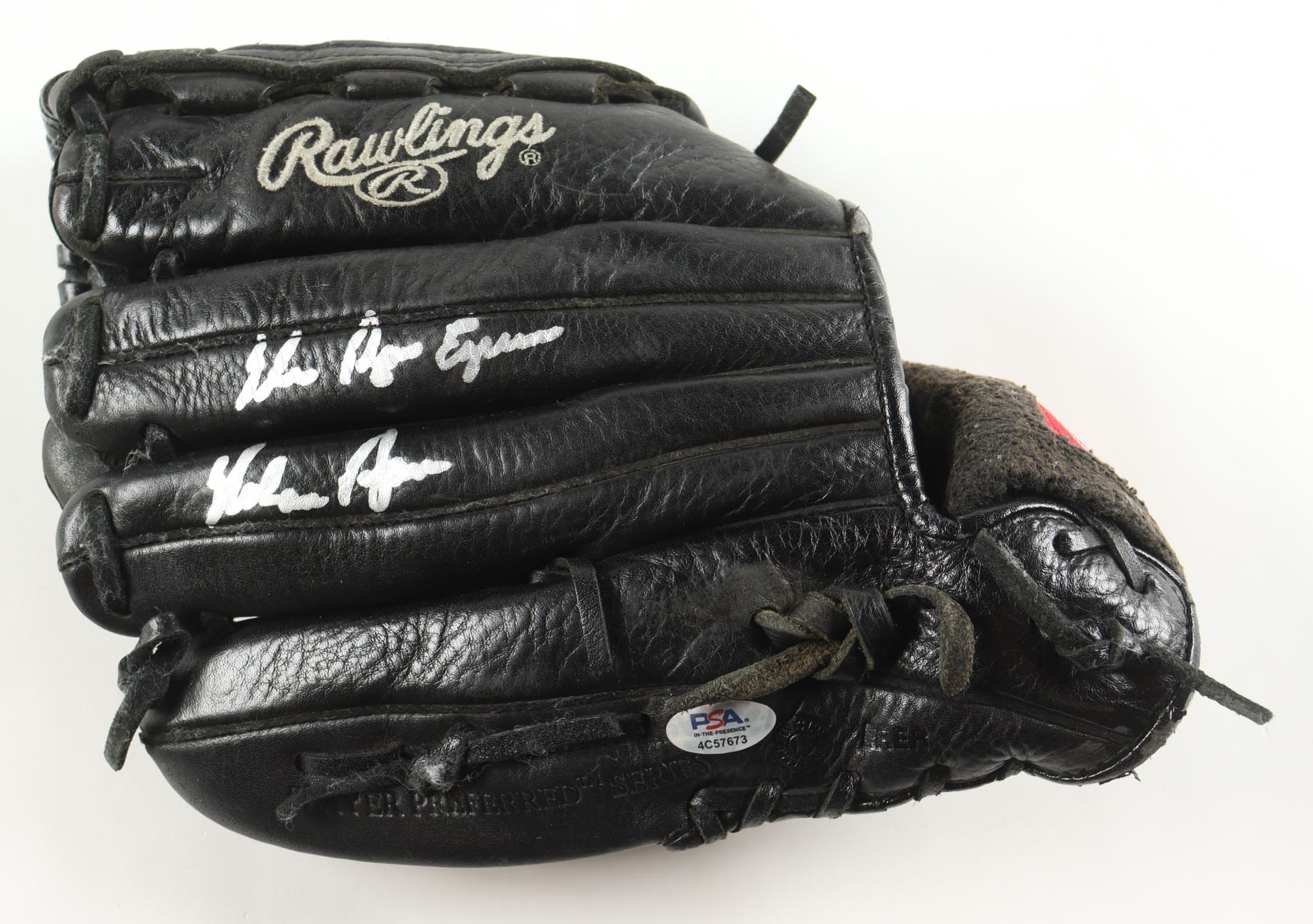 Nolan Ryan Signed Rawlings RBG22NC Baseball Glove Inscribed "The Ryan Express" with Display Case (PSA) at PristineAuction.com Nolan Ryan Signed Rawlings RBG22NC Baseball Glove Inscribed "The Ryan Express" with Display Case (PSA) at PristineAuction.com