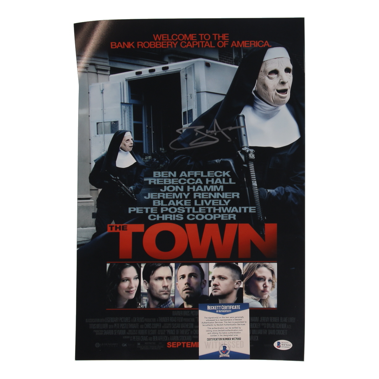 Ben Affleck Signed "The Town" 12x18 Poster (Beckett) at PristineAuction.com Ben Affleck Signed "The Town" 12x18 Poster (Beckett) at PristineAuction.com
