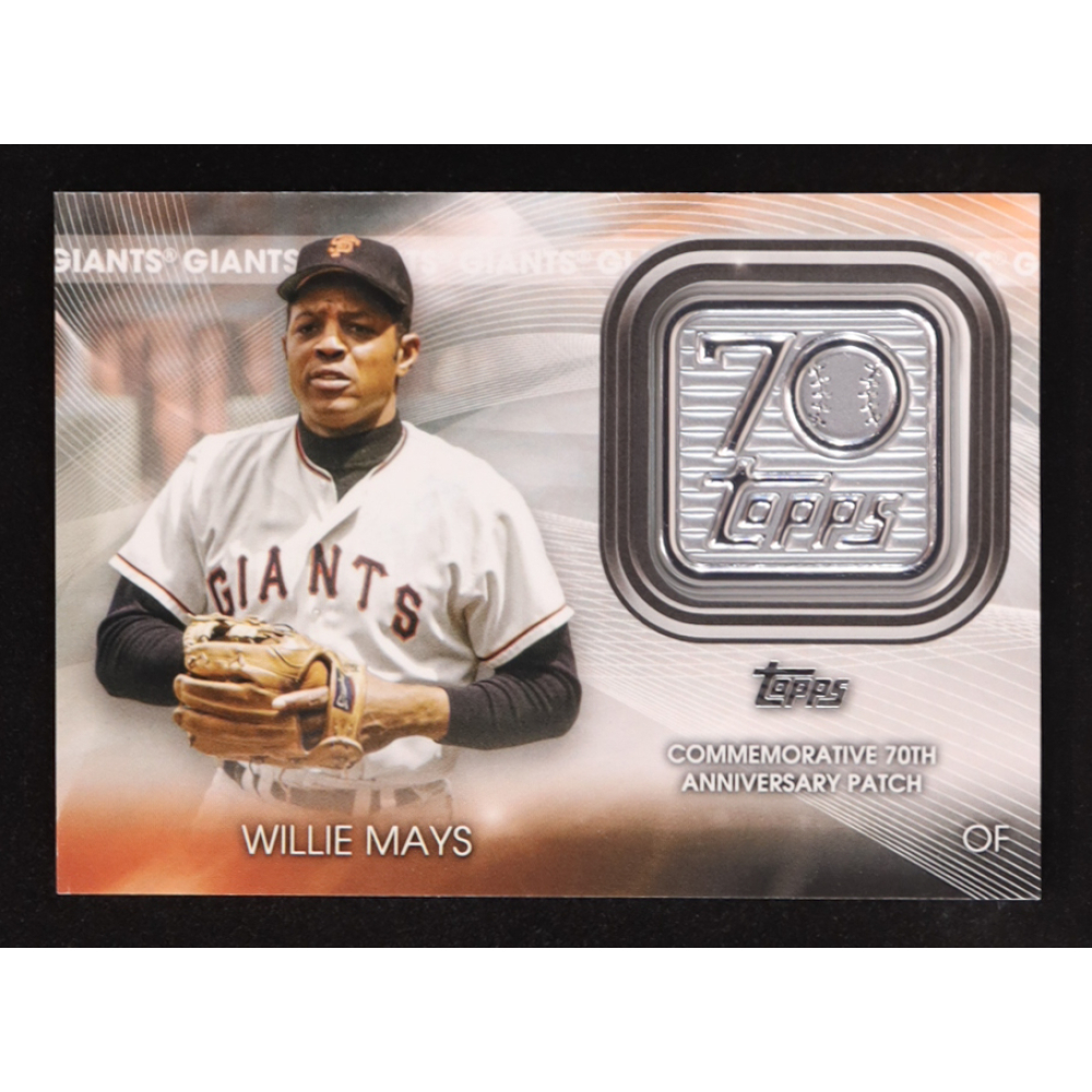 Willie Mays 2021 Topps 70th Anniversary Commemorative Logo Patches #70LPWM at PristineAuction.com