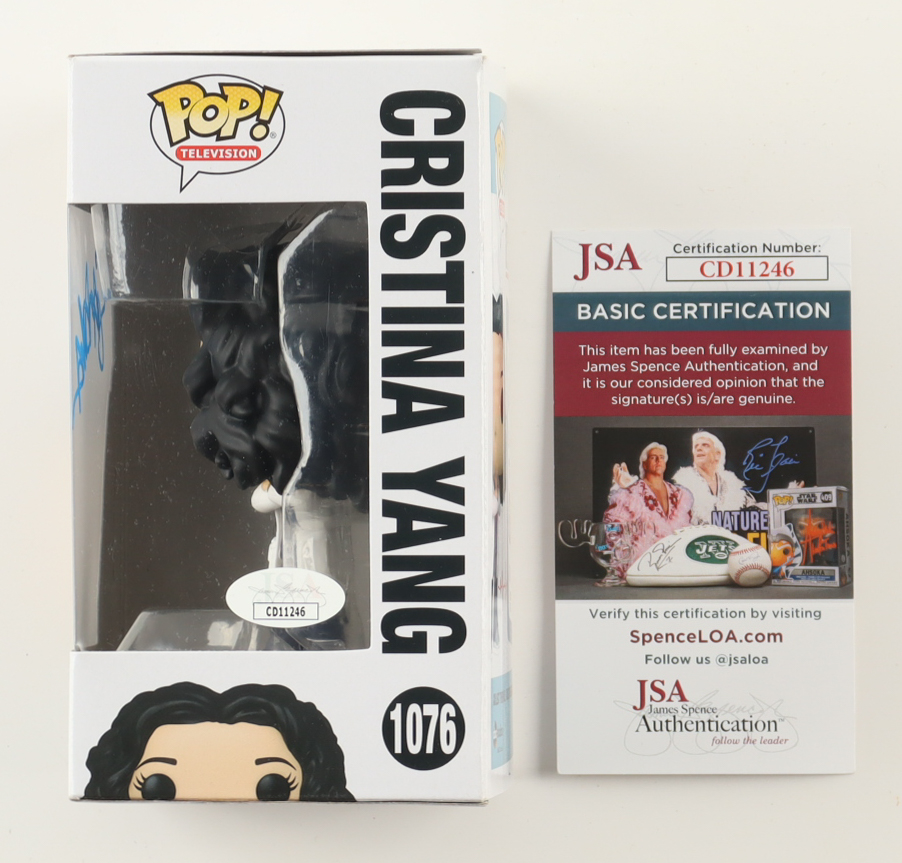 Sandra Oh Signed "Grey's Anatomy" #1076 Cristina Yang Funko Pop! Vinyl Figure (JSA) at PristineAuction.com Sandra Oh Signed "Grey's Anatomy" #1076 Cristina Yang Funko Pop! Vinyl Figure (JSA) at PristineAuction.com