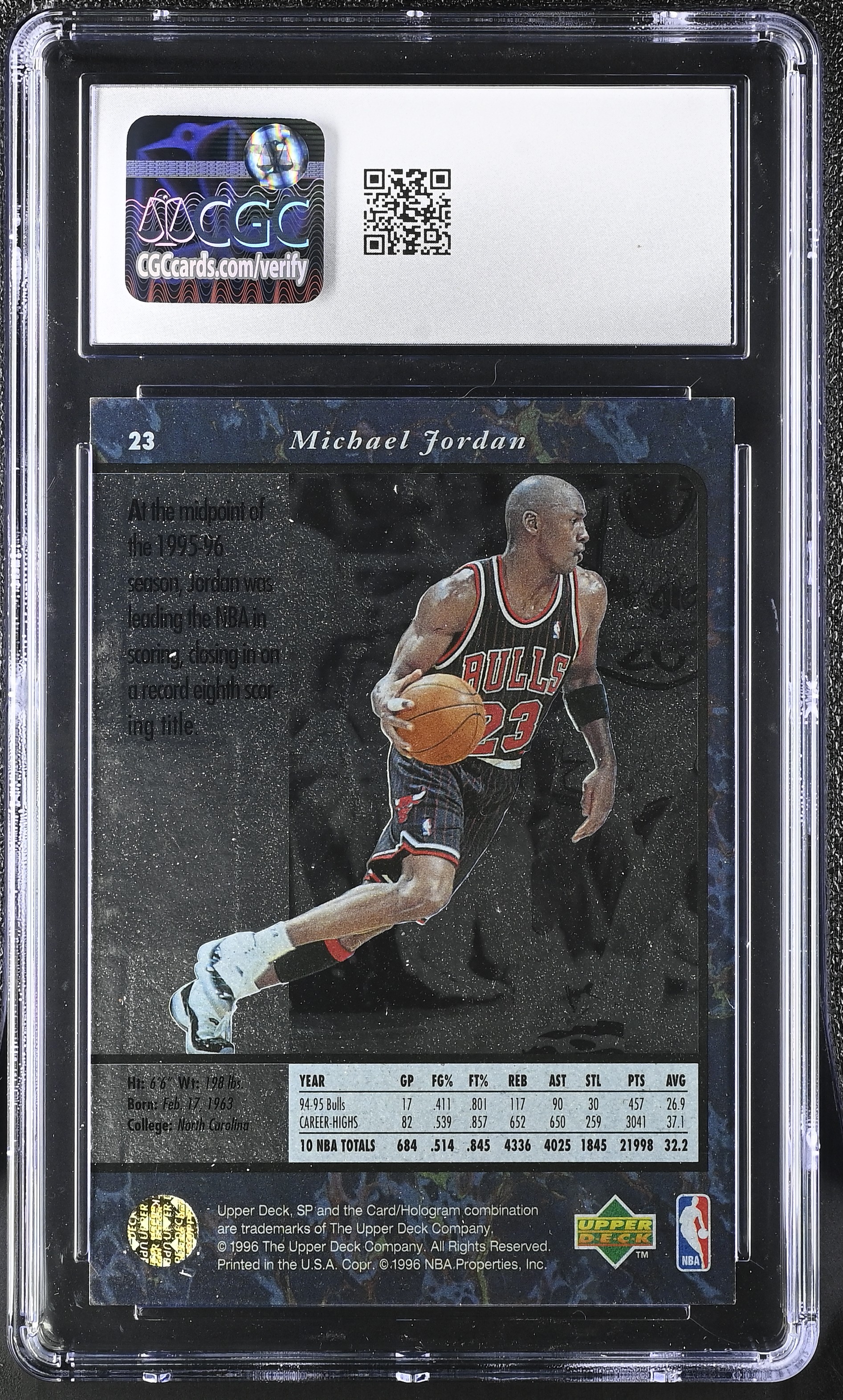 Michael Jordan 1995-96 SP #23 (CGC 9.5) at PristineAuction.com Michael Jordan 1995-96 SP #23 (CGC 9.5) at PristineAuction.com