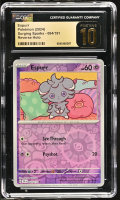 Espurr 2024 Pokemon Surging Sparks #084/191 (CGC PRISTINE 10 | Black Label) at PristineAuction.com