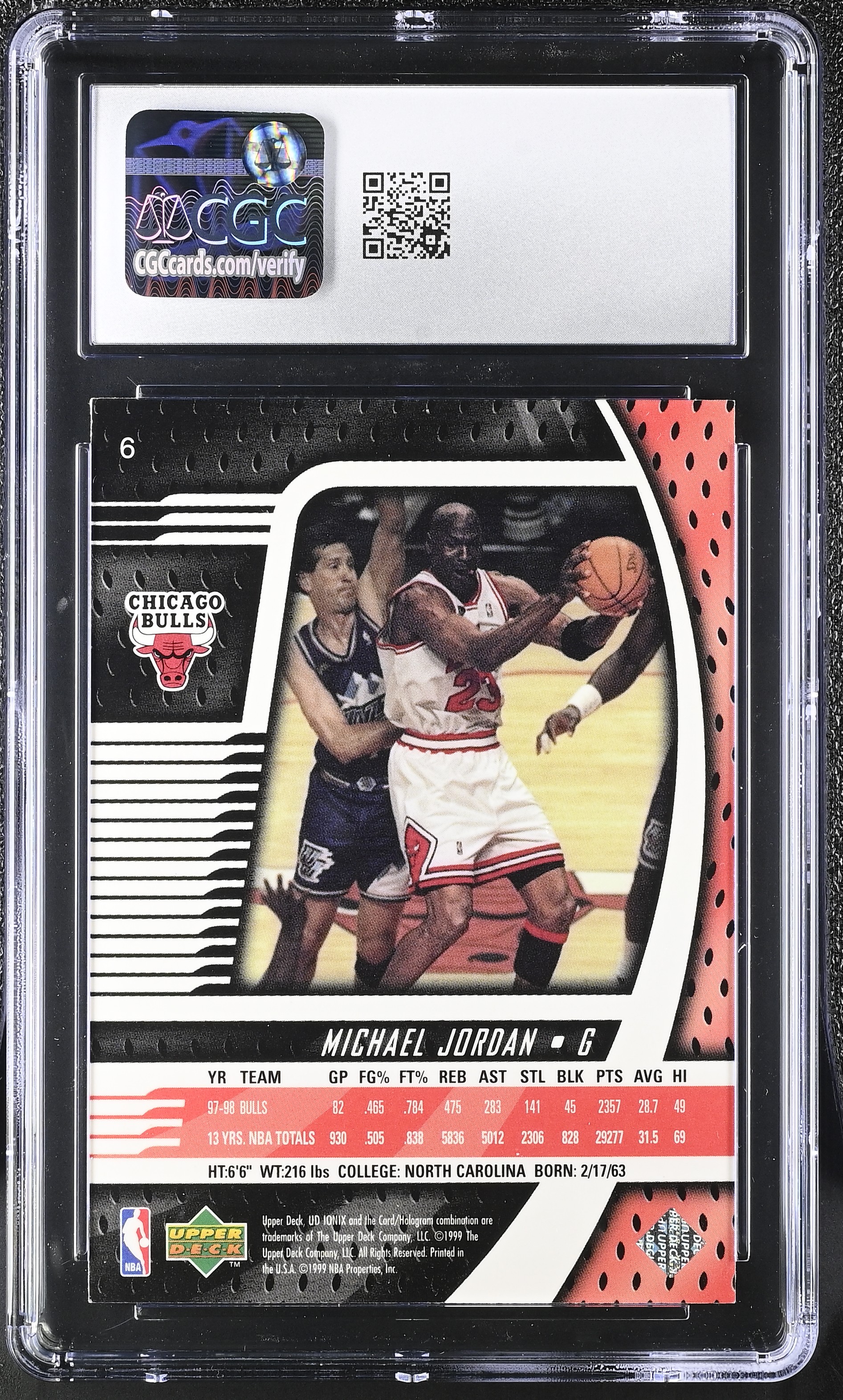 Michael Jordan 1998-99 UD Ionix #6 (CGC 9.5) at PristineAuction.com Michael Jordan 1998-99 UD Ionix #6 (CGC 9.5) at PristineAuction.com