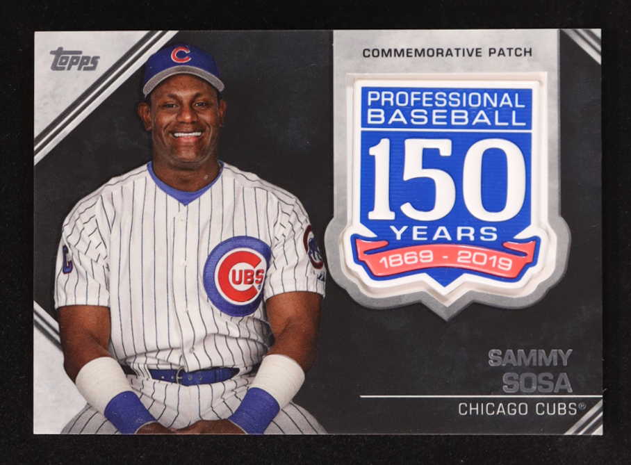 Sammy Sosa 2019 Topps Update 150th Anniversary Manufactured Patches #AMPSS at PristineAuction.com Sammy Sosa 2019 Topps Update 150th Anniversary Manufactured Patches #AMPSS at PristineAuction.com
