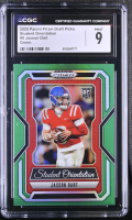 Jaxson Dart 2025 Panini Prizm Draft Picks Student Orientation Green #9 RC (CGC 9) at PristineAuction.com