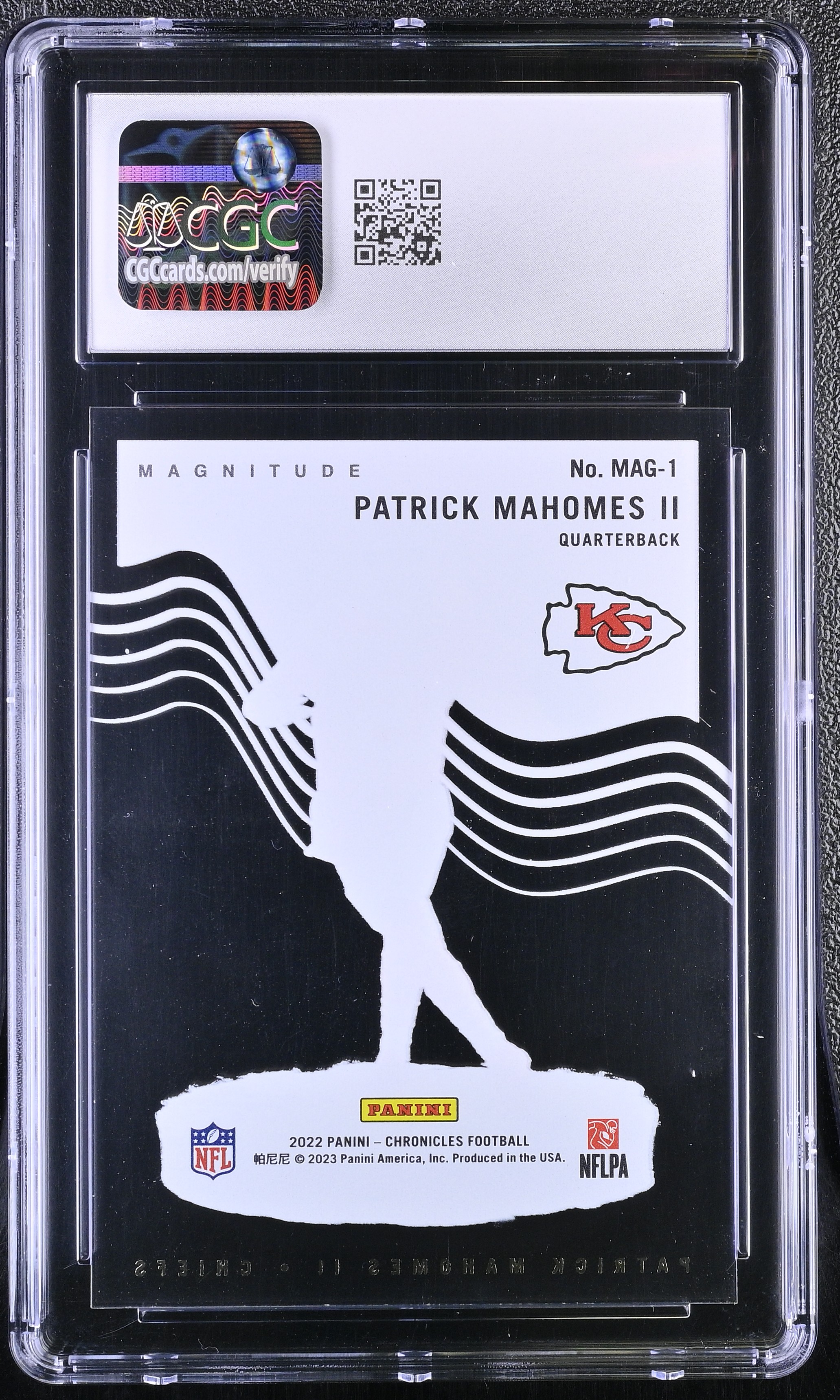 Patrick Mahomes II 2022 Panini Chronicles Magnitude #1 (CGC 9) at PristineAuction.com Patrick Mahomes II 2022 Panini Chronicles Magnitude #1 (CGC 9) at PristineAuction.com