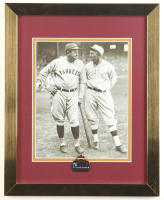 Babe Ruth & Ty Cobb 1927 World Series Custom Framed Photo Display with 1927 World Series Pin at PristineAuction.com