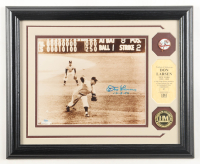 Don Larsen Signed LE Yankees Custom Framed Photo Display With 24Kt Gold Overlay Medallion Inscribed "10-8-56" (Highland Mint) at PristineAuction.com