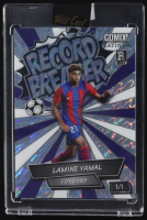 Lamine Yamal 2024 Wild Card Comix Platinum Record Breaker White Camo #LY012 #1/1 RC at PristineAuction.com