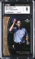 Tiger Woods 2001 Upper Deck Stat Leaders #SL11 (CGC 9) at PristineAuction.com