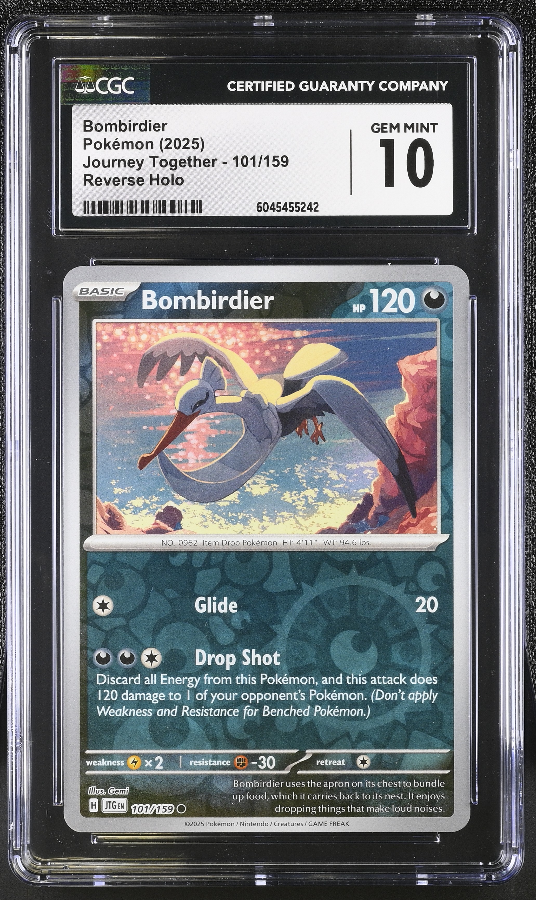 Bombirdier 2025 Pokemon Journey Together #101/159 (CGC 10) at PristineAuction.com Bombirdier 2025 Pokemon Journey Together #101/159 (CGC 10) at PristineAuction.com