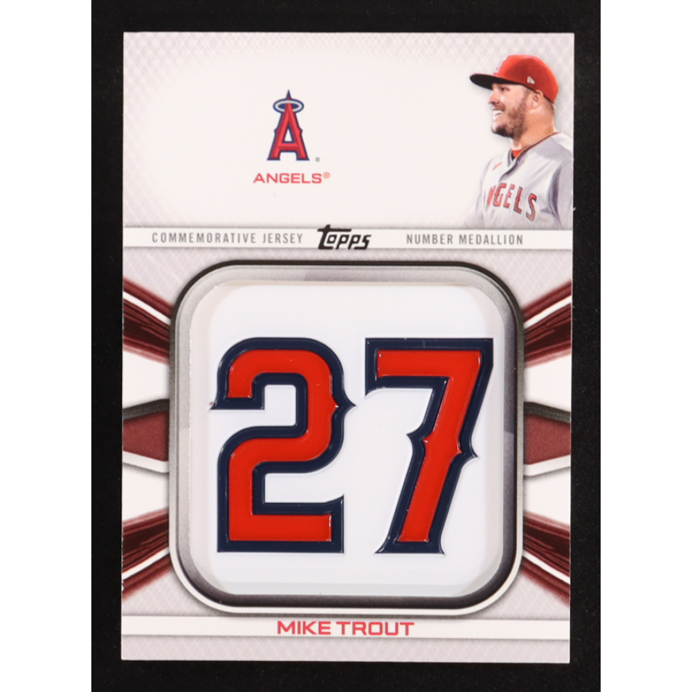 Mike Trout 2022 Topps Commemorative Player Jersey Number Medallions #JNMMT at PristineAuction.com