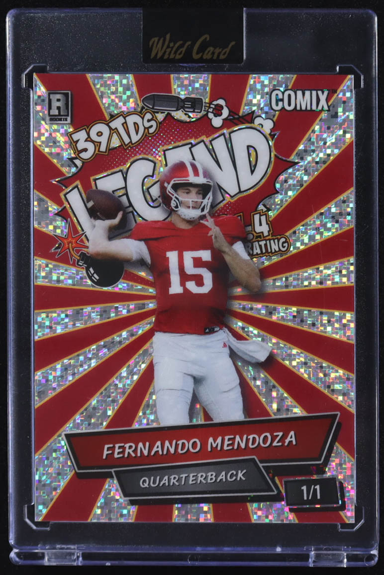 Fernando Mendoza 2025 Wild Card Comix Legend #FM02 #1/1 RC at PristineAuction.com Fernando Mendoza 2025 Wild Card Comix Legend #FM02 #1/1 RC at PristineAuction.com