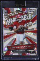 Fernando Mendoza 2025 Wild Card Comix Improbable Record Cracked Ice #FM01 #1/1 RC at PristineAuction.com