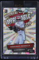Fernando Mendoza 2025 Wild Card Comix Improbable Record White #FM010 #1/2 RC at PristineAuction.com