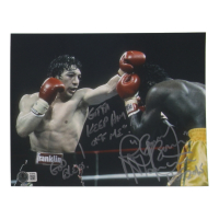 Ray "Boom Boom" Mancini Signed 8x10 Photo Inscribed "Gotta Keep Him Off Me!" & "God Bless!" & "HOF 2015" (Beckett) at PristineAuction.com