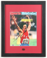 Bruce Jenner Signed "Sports Illustrated" Custom Framed Cover Display with USA Olympic Pin (PSA) at PristineAuction.com