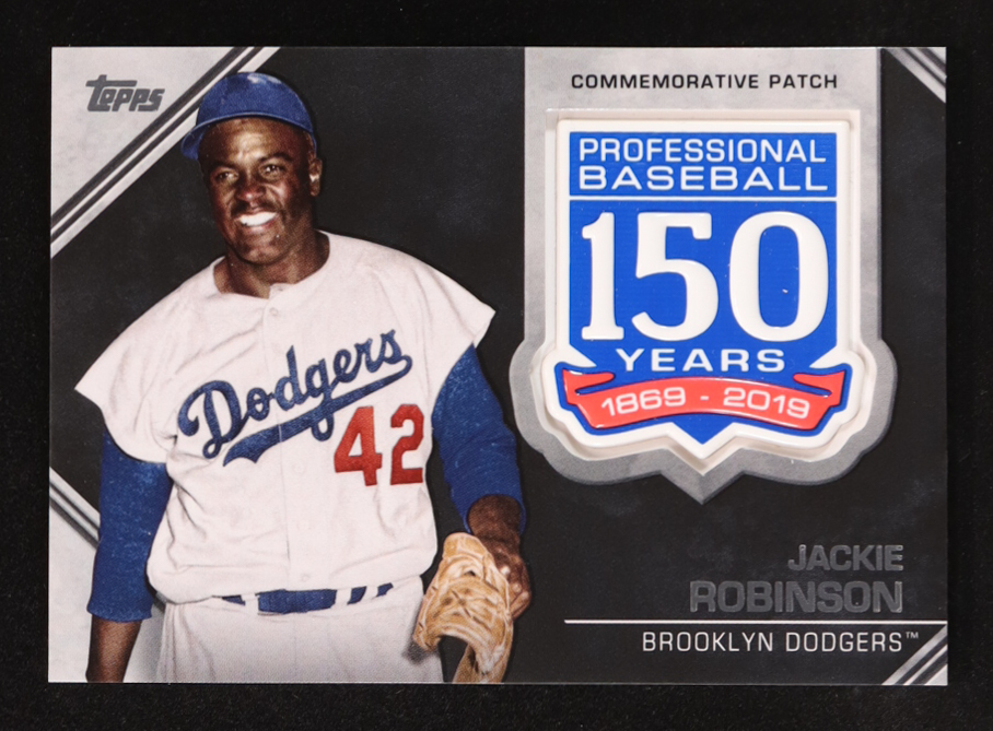 Jackie Robinson 2019 Topps 150th Anniversary Manufactured Patches #AMPJR at PristineAuction.com Jackie Robinson 2019 Topps 150th Anniversary Manufactured Patches #AMPJR at PristineAuction.com