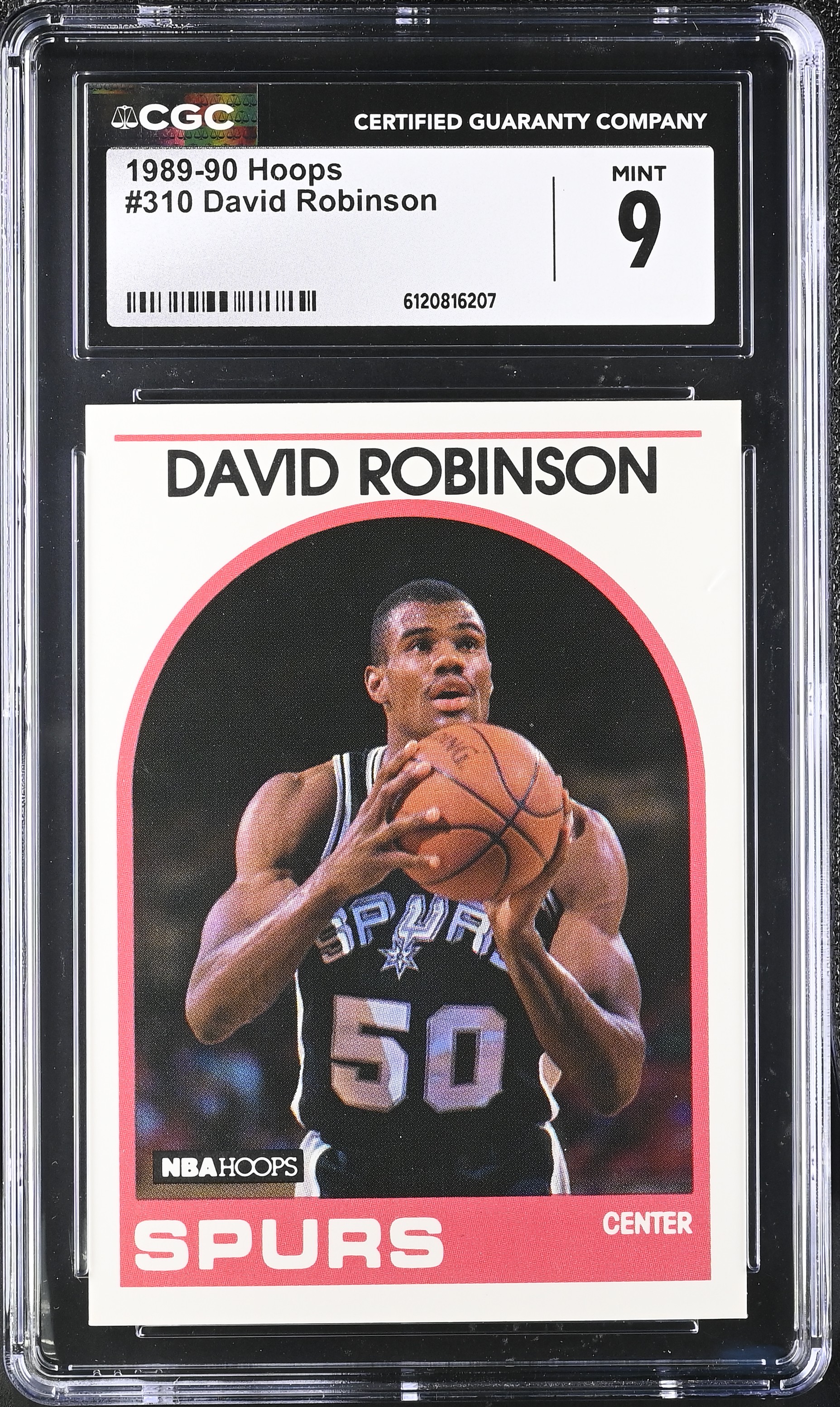 David Robinson 1989-90 Hoops #310 RC (CGC 9) at PristineAuction.com David Robinson 1989-90 Hoops #310 RC (CGC 9) at PristineAuction.com