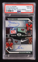 Bucky Irving / Jalen McMillan 2024 Panini Illusions Rookie Reflections Dual Patch Autographs Green #7 #05/10 RC (PSA 6) at PristineAuction.com
