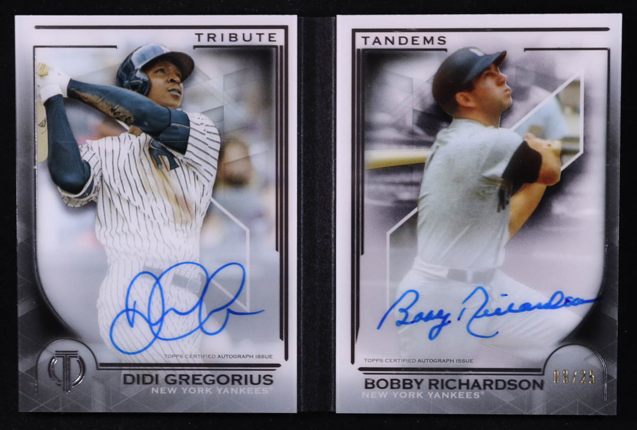 Didi Gregorius / Bobby Richardson 2019 Topps Tribute Tandem Autograph Booklets #TTGR #09/25 at PristineAuction.com Didi Gregorius / Bobby Richardson 2019 Topps Tribute Tandem Autograph Booklets #TTGR #09/25 at PristineAuction.com