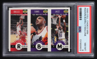 Dennis Rodman / Charles Barkley / Karl Malone 1996-97 Collector's Choice Mini-Cards #M83 (PSA 8) at PristineAuction.com