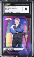 Jimmy Johnson 2024 Panini Prizm Prizms Purple #82 #098/125 (CGC 9) at PristineAuction.com