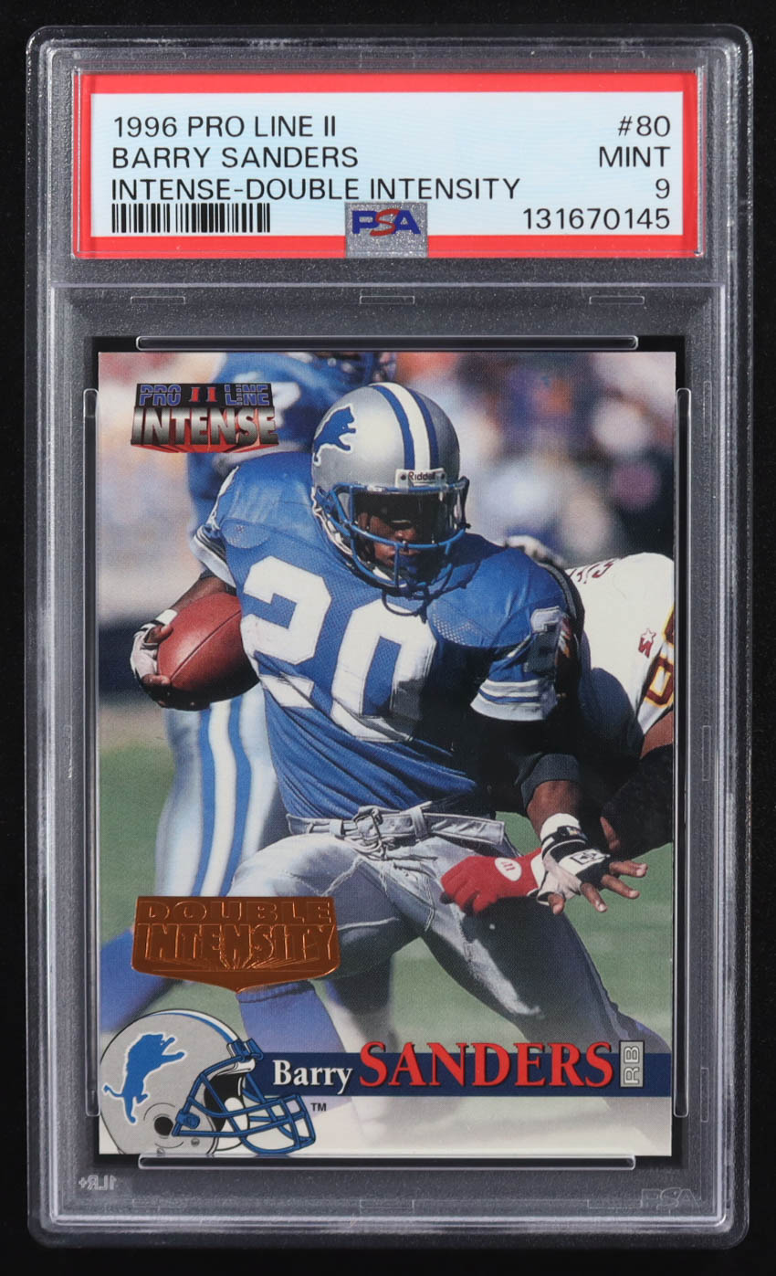 Barry Sanders 1996 Pro Line Intense Double Intensity #80 (PSA 9) at PristineAuction.com Barry Sanders 1996 Pro Line Intense Double Intensity #80 (PSA 9) at PristineAuction.com